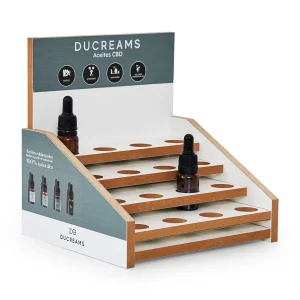 Expositor de mostrador para productos de sérum y aceite - Artesanias Oviedo